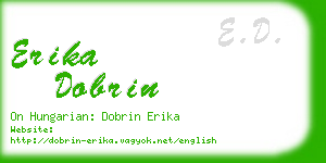 erika dobrin business card